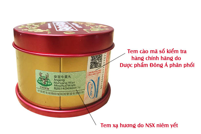 cách kiểm tra acn hoàng hoàn đồng nhân đường 1 viên hộp tròn A038
